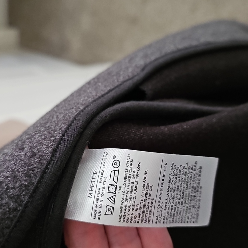 Banana Republic Factory Women's Open Front Jacket Coat Petite Medium PM Gray - Picture 5 of 5